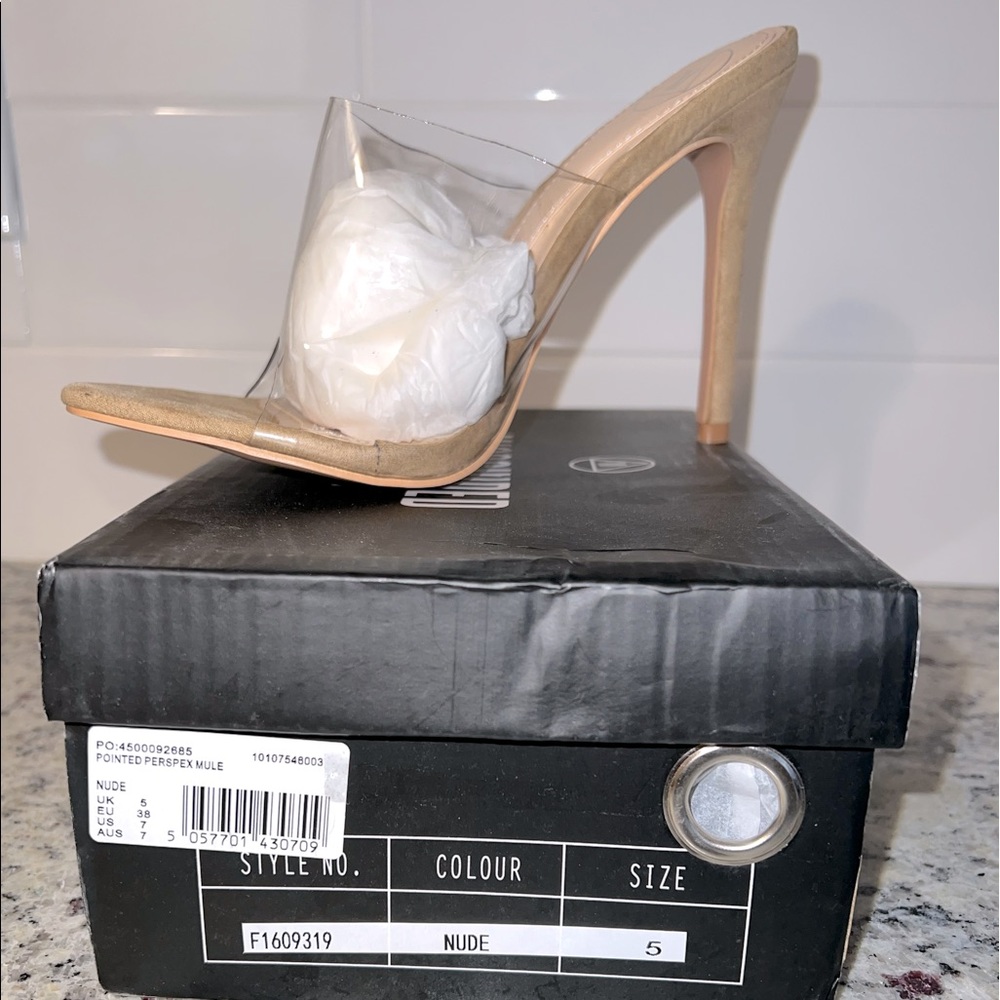 Clear/Nude Mules